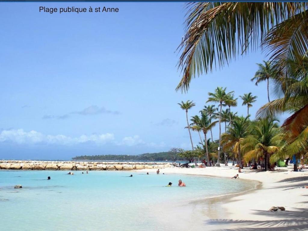Studio Village Vacances,Vue Mer, Plage A 30M ,Wifi A Sainte Anne 外观 照片
